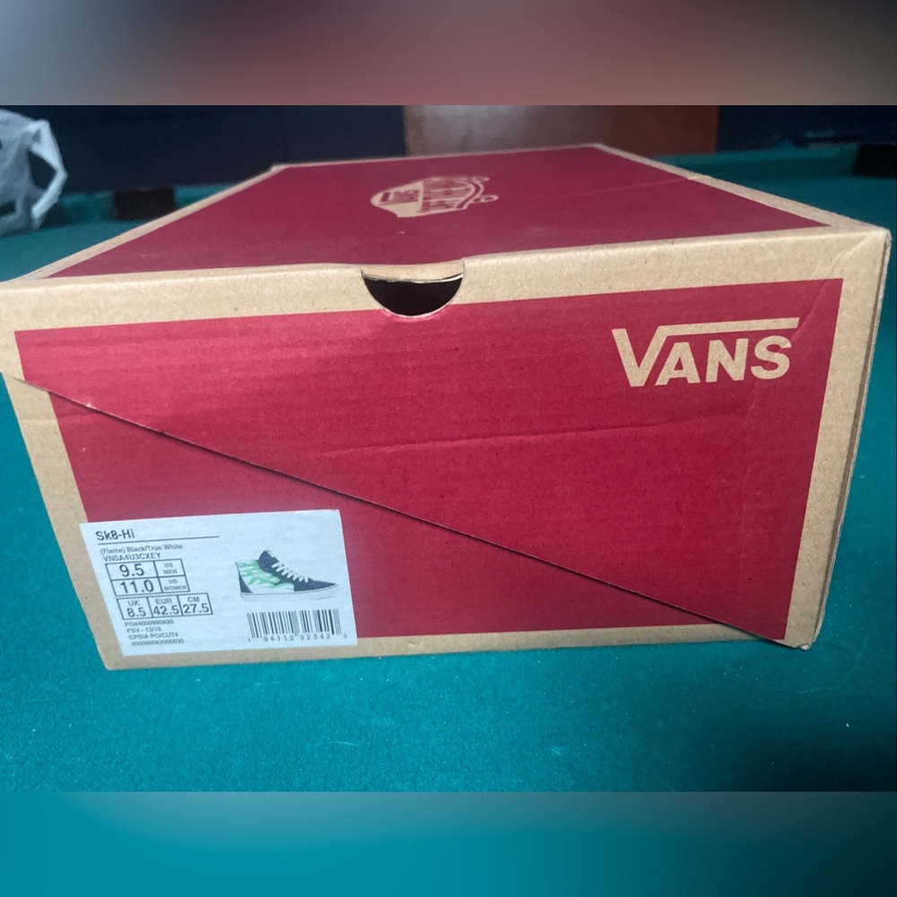 Vans Sk8 hi flame black-white